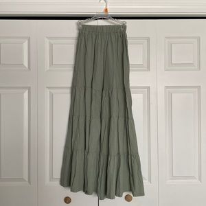 Sage green parachute pants